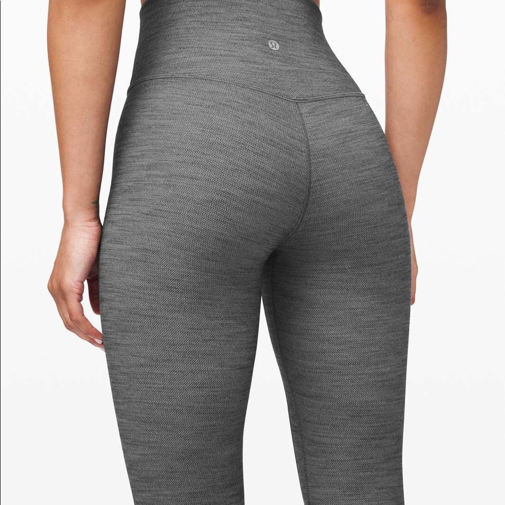 Lululemon align legging mini herringbone grey 25” size 2